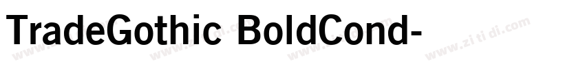 TradeGothic BoldCond字体转换